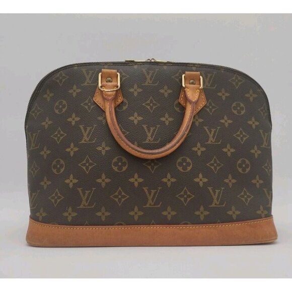 LOUIS VUITTON ALMA HANDBAG MONOGRAM M51130 SD0965 Large 9 X 13.5 X 6.3 Authentic - Picture 3 of 16